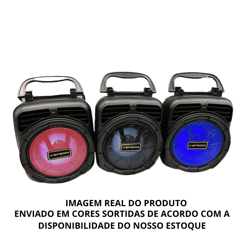 Mini Caixa De Som Bluetooth Com Radio FM E Led - Imagem 5