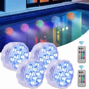 Luz Led Piscina Decorativa Colorido RGB Com Controle Remoto