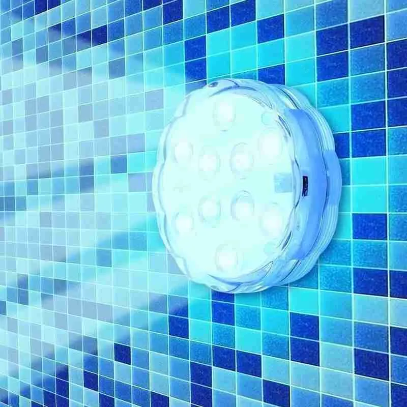 Luz Led Piscina Decorativa Colorido RGB Com Controle Remoto - Imagem 2