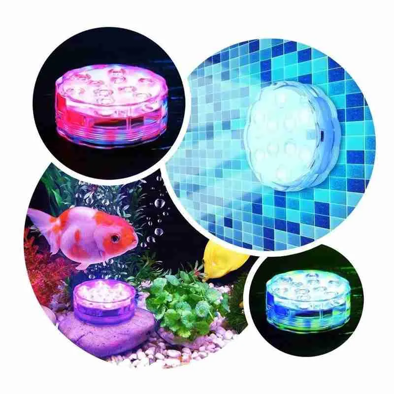 Luz Led Piscina Decorativa Colorido RGB Com Controle Remoto - Imagem 4