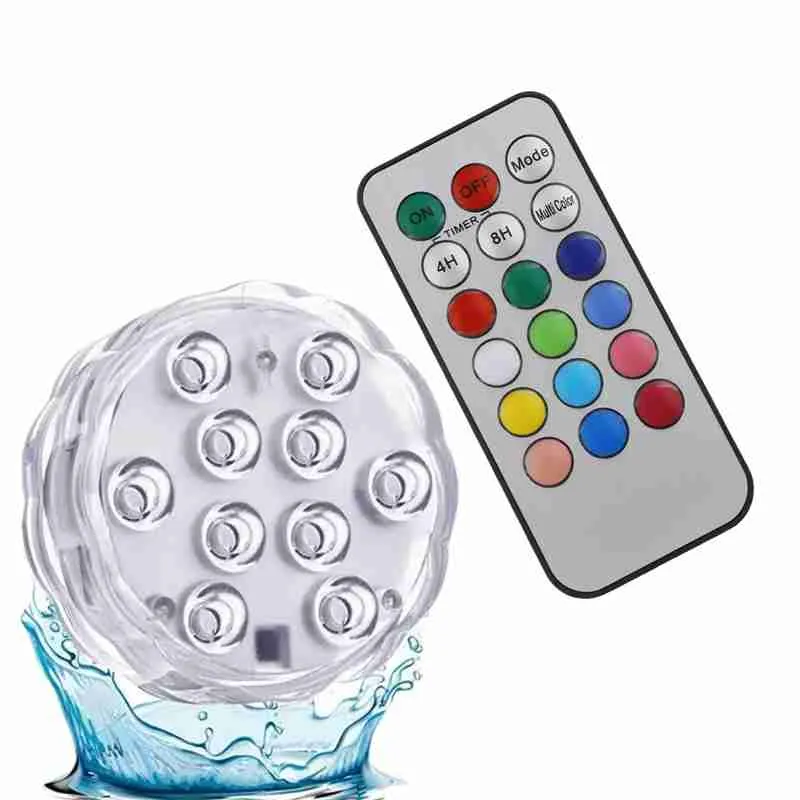 Luz Led Piscina Decorativa Colorido RGB Com Controle Remoto - Imagem 5
