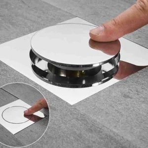 Ralo Inteligente Click Quadrado Em Aço Inox – 10×10 cm