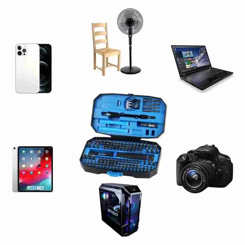 Kit Chaves De Fenda+ Bits Multifuncional 152 Peças - Imagem 3