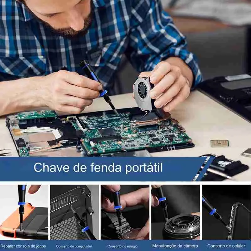 Kit Chaves De Fenda+ Bits Multifuncional 152 Peças - Imagem 4
