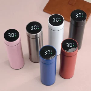 Garrafa Térmica em Aço Inox com Termômetro Digital Led – 500ml