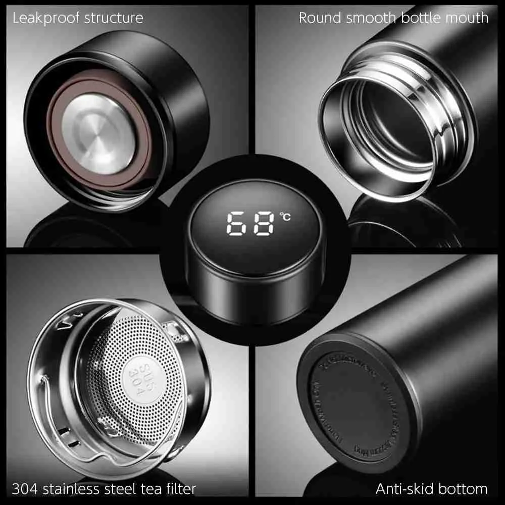 Garrafa Térmica em Aço Inox com Termômetro Digital Led – 500ml - Imagem 7