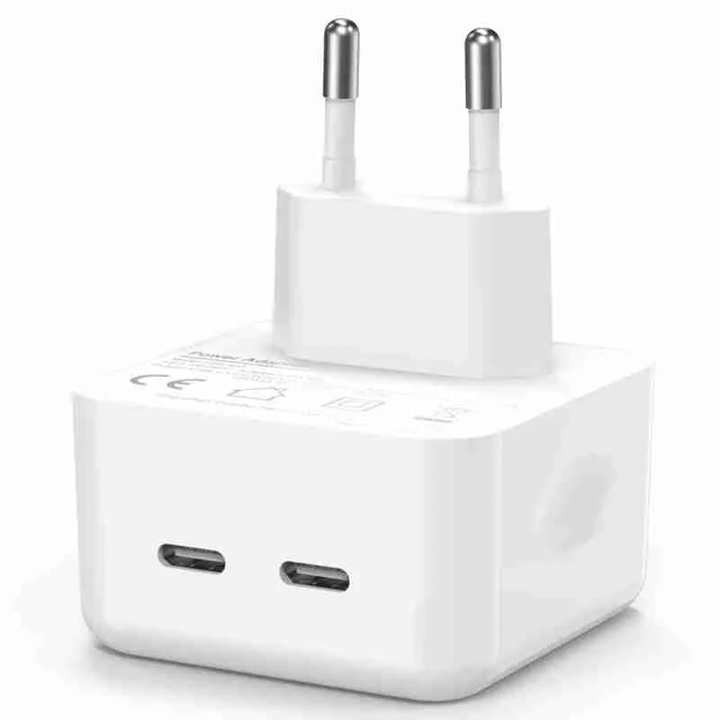 Fonte Tomada Carregadora C+C 40W Para IPhone 11/12/13/14/Tipo C – Duplo USB C - Imagem 2