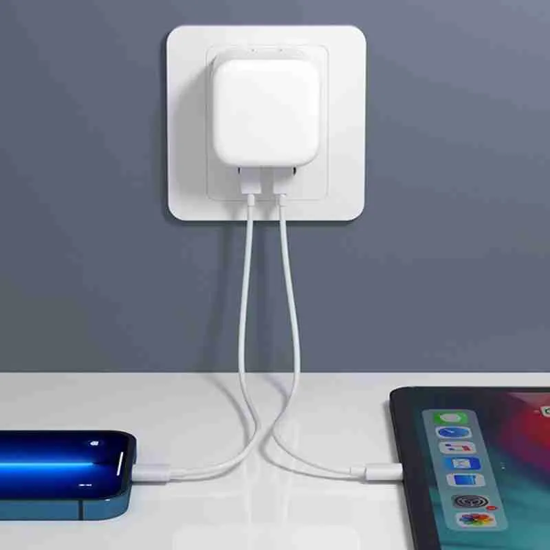 Fonte Tomada Carregadora C+C 40W Para IPhone 11/12/13/14/Tipo C – Duplo USB C - Imagem 7