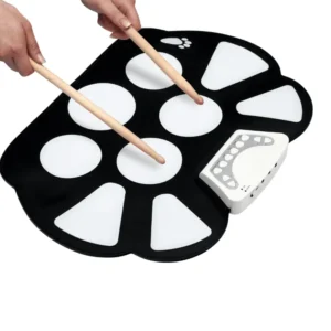 Bateria Eletrônica Musical Drum Dobrável Silicone