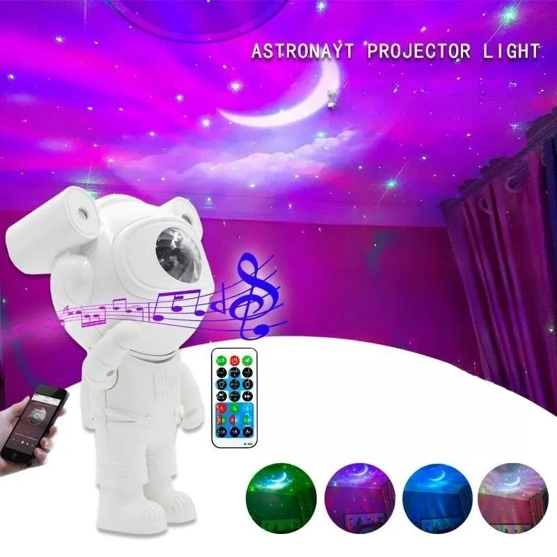 Astronauta Luminária Projetor com Som Bluetooth e Controle - Imagem 2