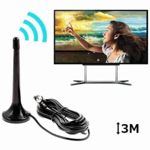 Antena Digital Tv Interna Amplificada Hdtv 4k Hd – Cabo 3m