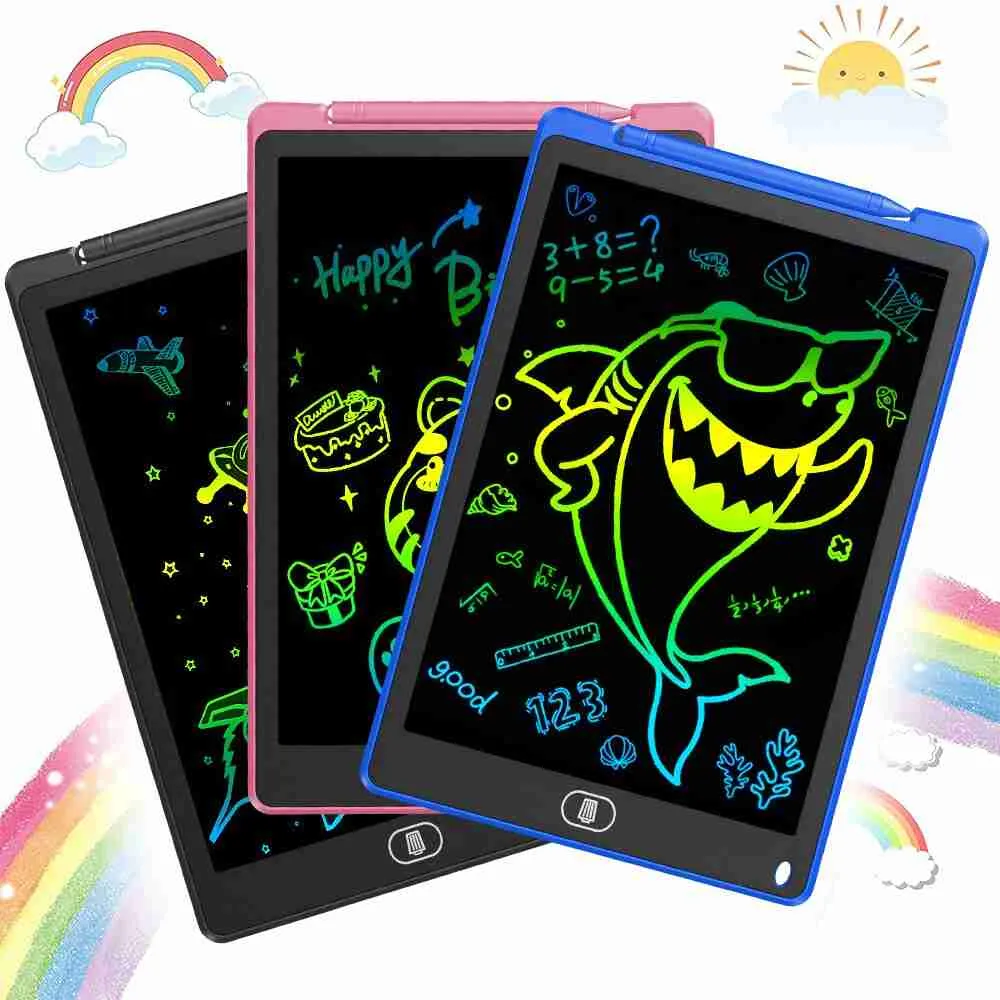 Tablet Infantil LCD Lousa Mágica – 12 Polegadas – Escrita Colorida - Imagem 6