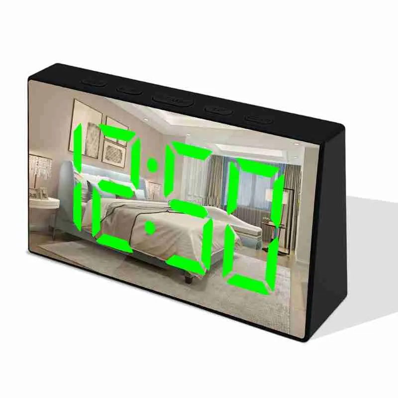 Relógio Led Digital De Mesa Com Espelho - Imagem 4