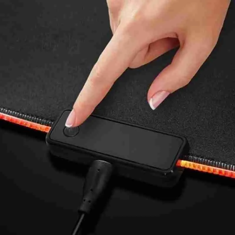 Mouse Pad Gamer Com Borda Iluminada LED RGB 7 Cores – 35,7cm x 25,5cm - Imagem 8