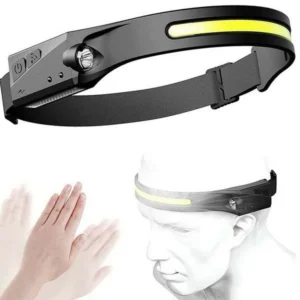 Lanterna De Cabeça Led Recarregável Fita Ajustável USB