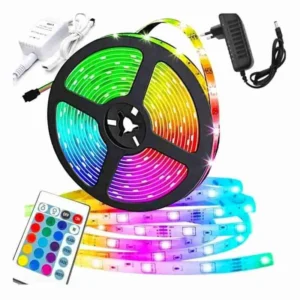 Fita Led 5050 RGB Colorida 5 metros Prova D’água com Controle e Fonte