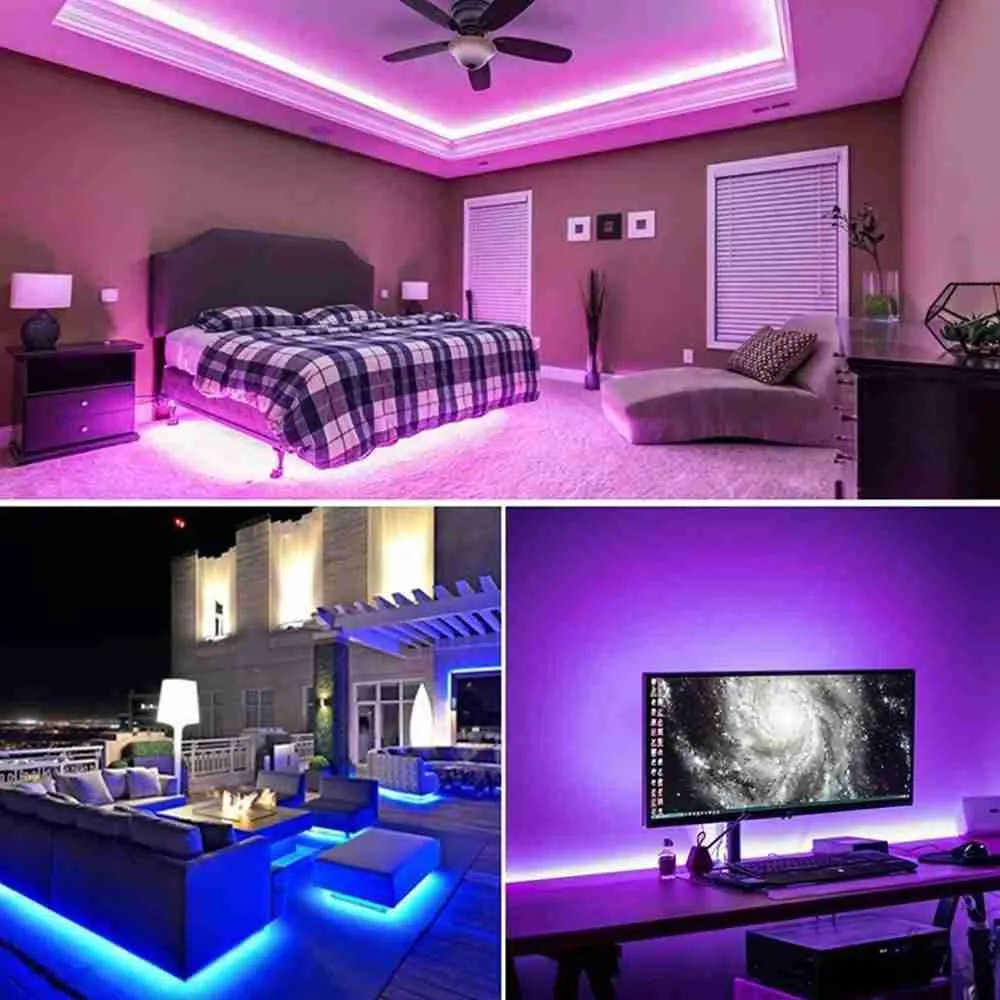 Fita Led 5050 RGB Colorida 5 metros Prova D’água com Controle e Fonte - Imagem 4