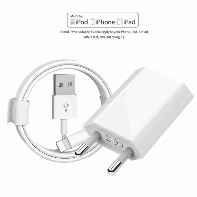 Carregador Iphone 5 6 7 8 X Xr Xs – 12W + Cabo USB - Imagem 2