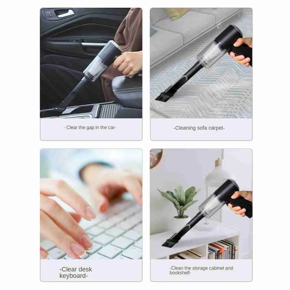 Aspirador Portátil Sem Fio Automotivo Potente Recarregável Premium - Imagem 3