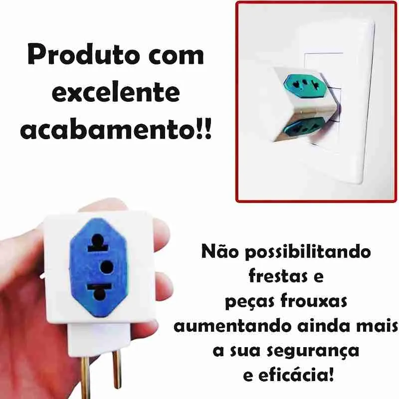 Adaptador Elétrico Tomada Benjamim Cubo Power - Imagem 6