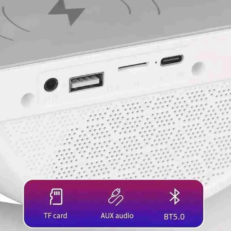 Luminária G Speaker Caixa De Som Carregador Por Indução - Imagem 5