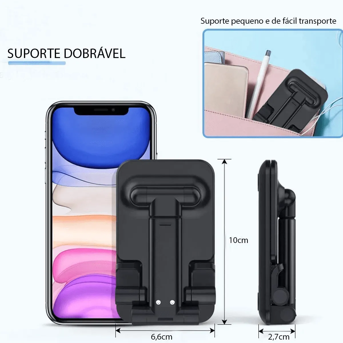 Suporte Celular de Mesa Retrátil Móvel Tablet iPad - Imagem 8