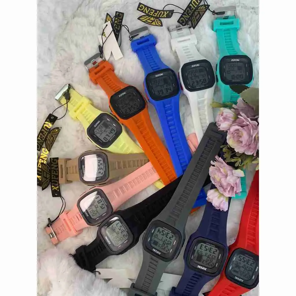 Relógio Digital Esportivo Xufeng A Prova D’ Água Pulseira Silicone - Imagem 2