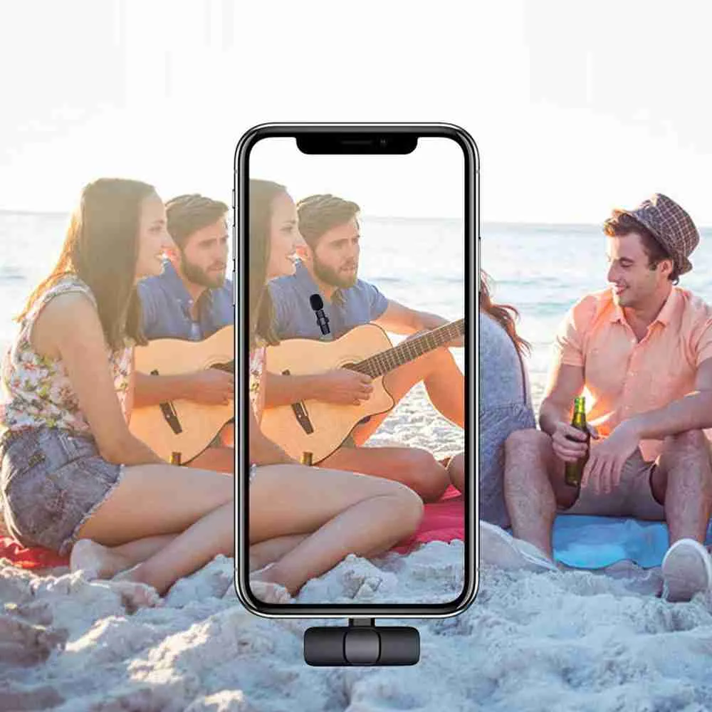 Microfone Lapela Sem Fio Compatível Android Usb C Type C - Imagem 6
