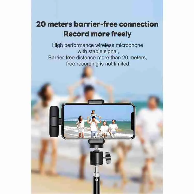 Microfone Lapela Sem Fio Compatível Android Usb C Type C - Imagem 7