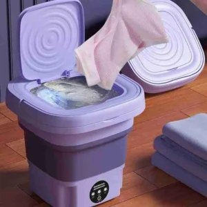 Mini Maquina Lava Roupas Portátil Dobrável – 9 Litros