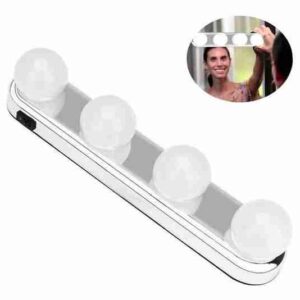 Luz de Espelho Maquiagem Camarim Led 4 Lampadas sem Fio
