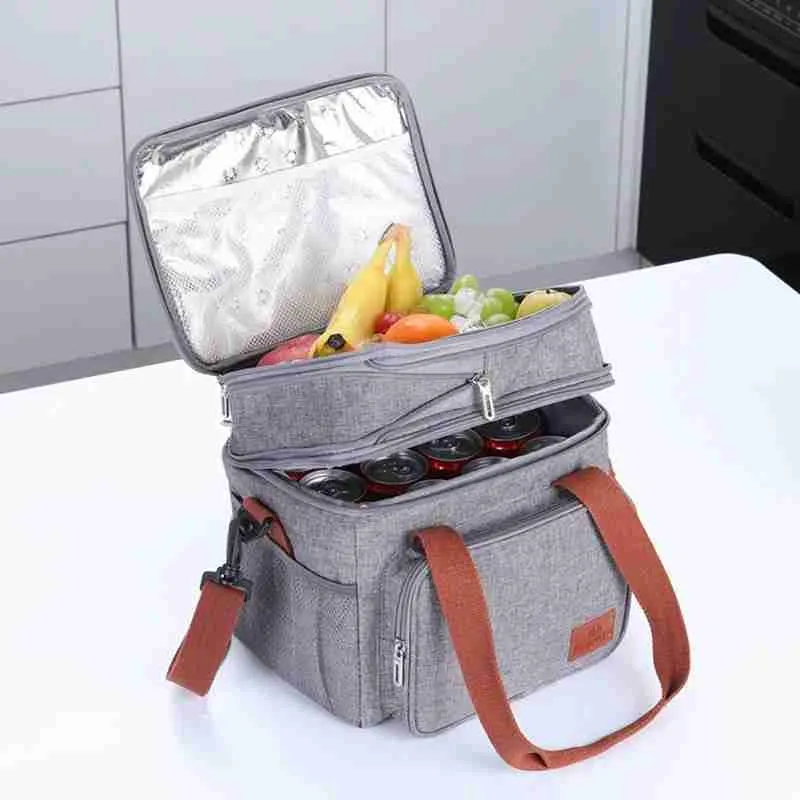 Bolsa Térmica Com Alça Transversal 2 Compartimentos - Imagem 2