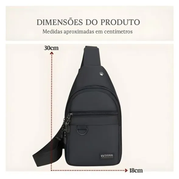 Bolsa Mochila Transversal Ombro Ajustável - Imagem 3