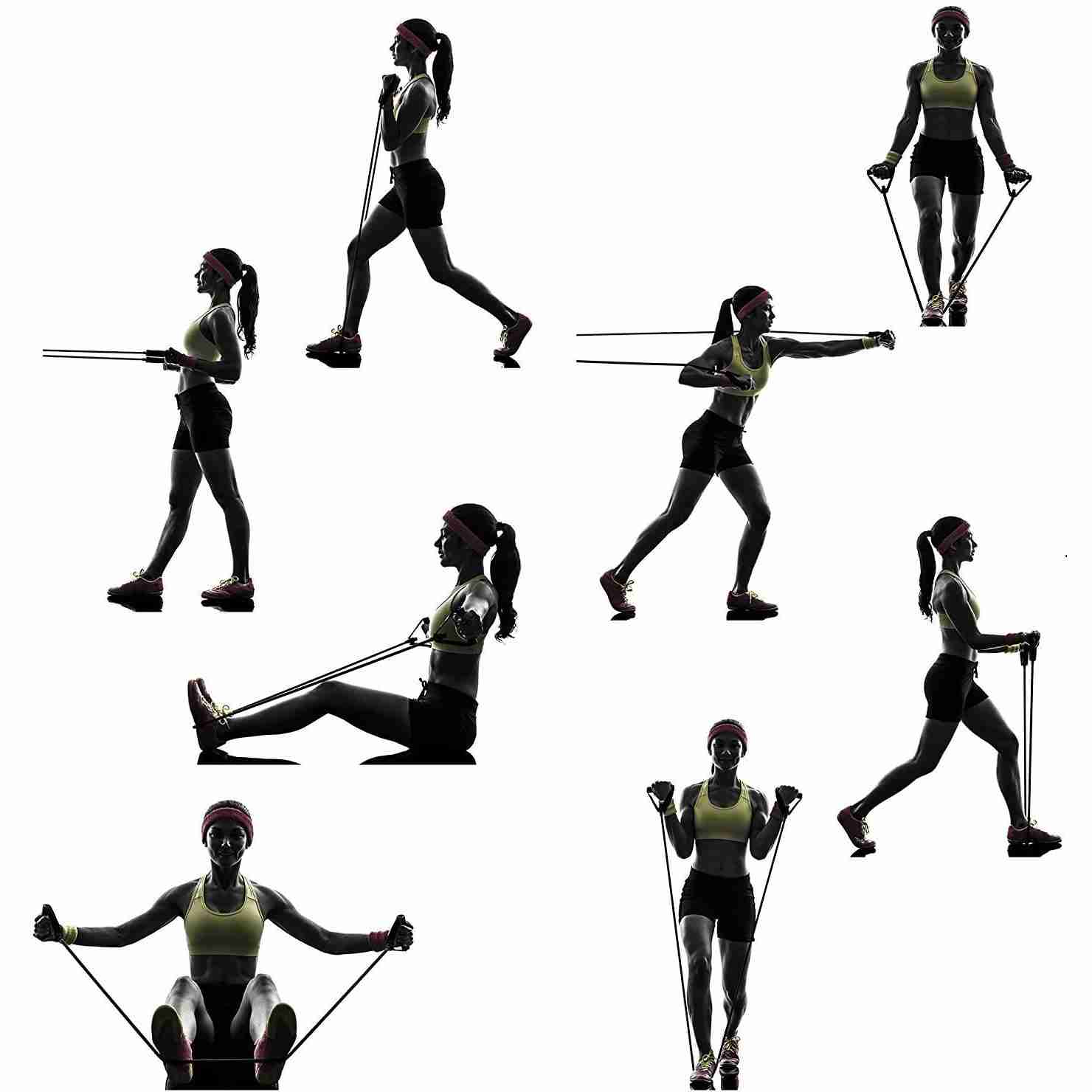 Kit Elástico Extensor 11 Itens Musculação Funcional em Casa - Imagem 5