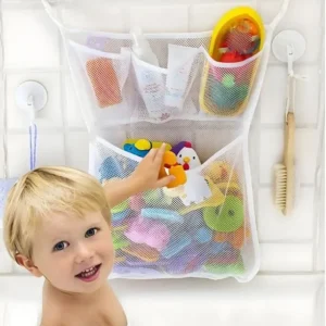Organizador de Brinquedos Infantil em Rede para Banheiro