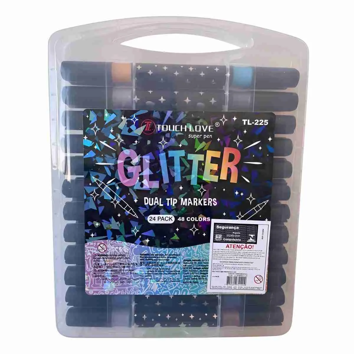 Kit de Canetas Marcadores Ponta Dupla Touch Love Glitter – 24 Canetas / 48 Cores - Imagem 3