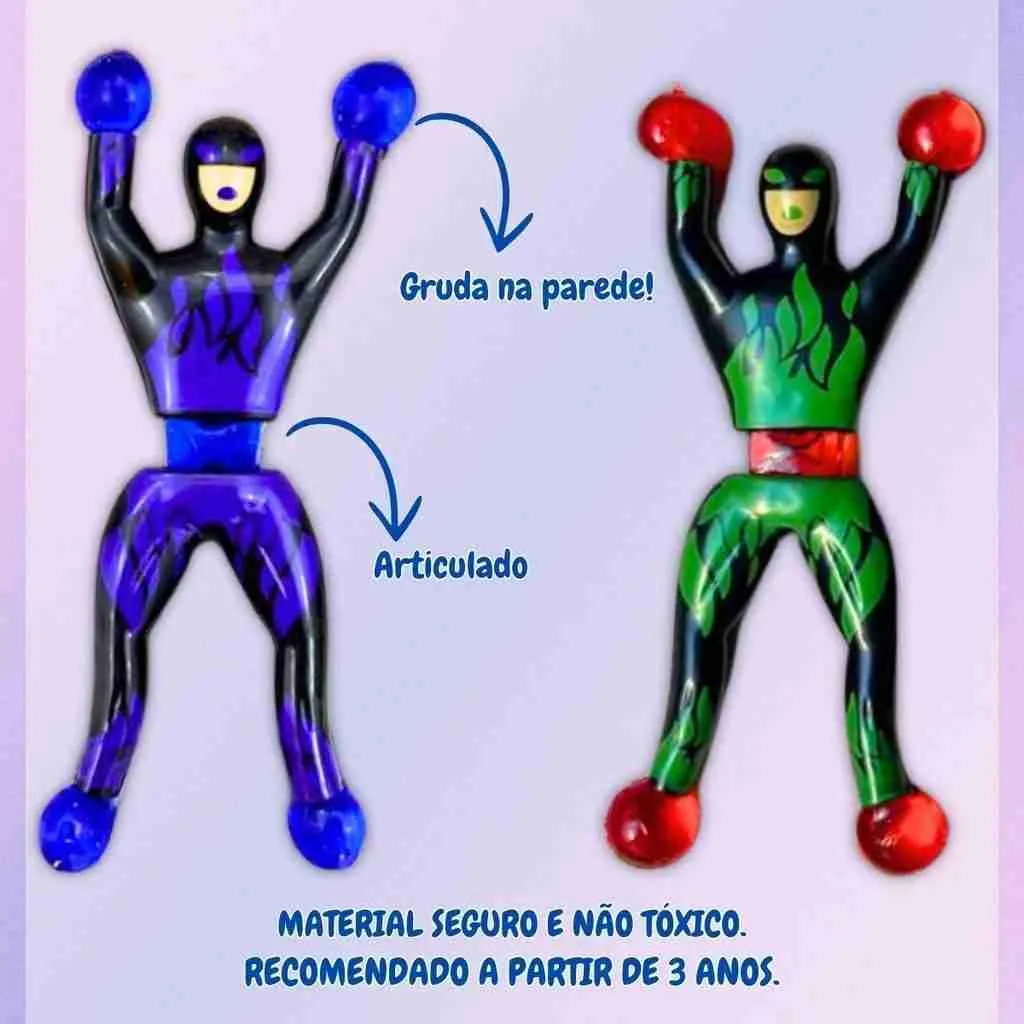 Boneco Super Ninjas Geleca Gruda Parede - Imagem 5