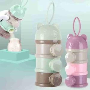 Kit Potes Empilhável Lancheira Infantil Porta Leite Em Pó