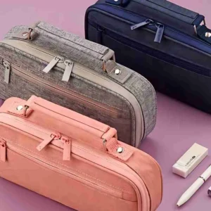 Estojo Liso com 2 Divisórias e Alça Necessaire Escolar