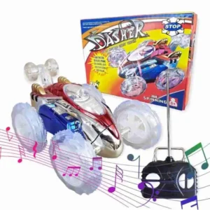 Carrinho Maluco Controle Remoto Gira 360° Led Da Cambalhota