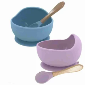 Pratinho de Silicone Infantil com Ventosa e Colher Treinamento Bebê