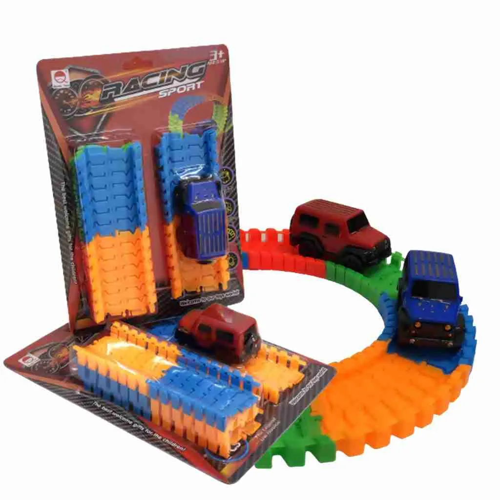 Carrinho com Pista Trilha Maluca P/ Montar Flexível - Imagem 2