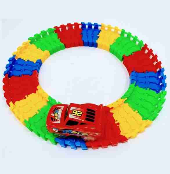 Carrinho com Pista Trilha Maluca P/ Montar Flexível - Imagem 3