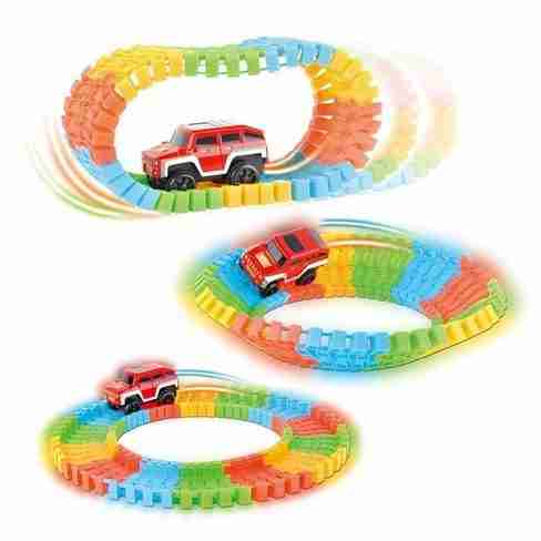 Carrinho com Pista Trilha Maluca P/ Montar Flexível - Imagem 4