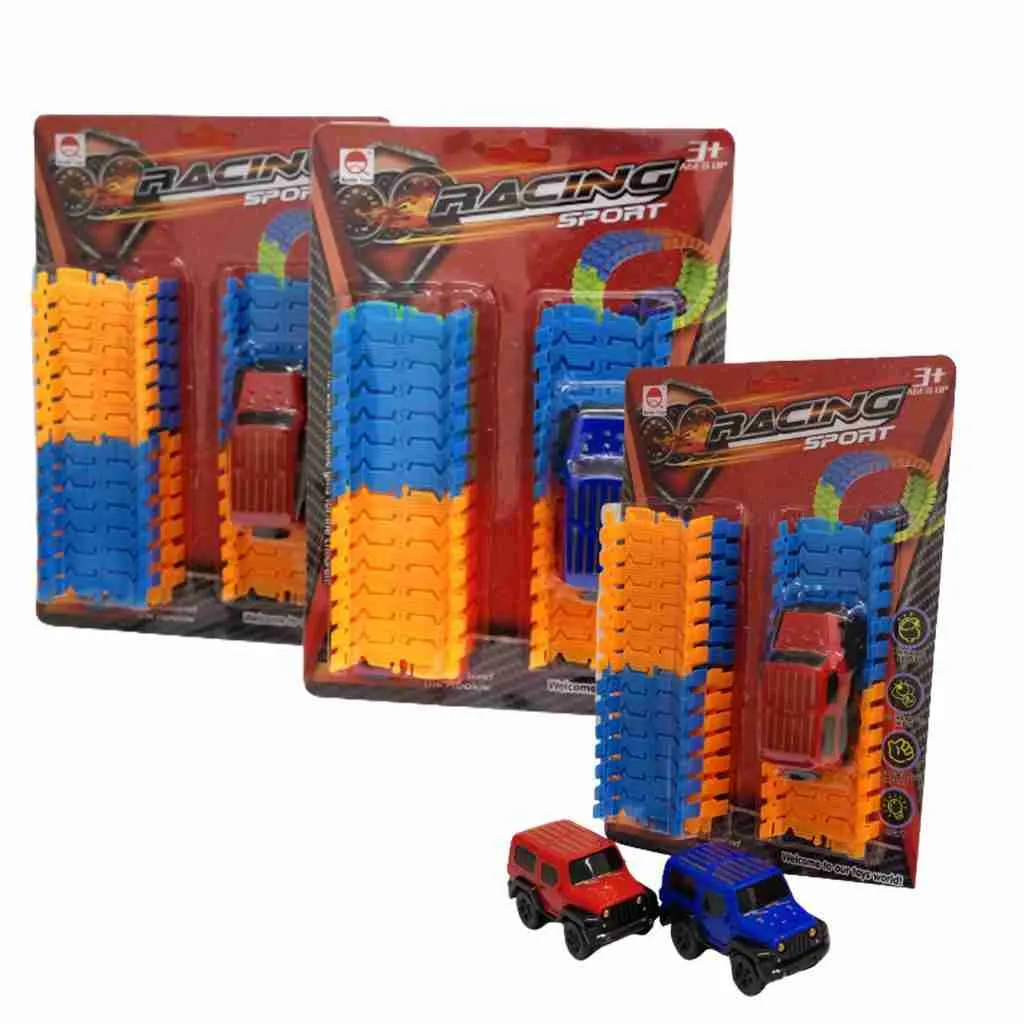 Carrinho com Pista Trilha Maluca P/ Montar Flexível - Imagem 5