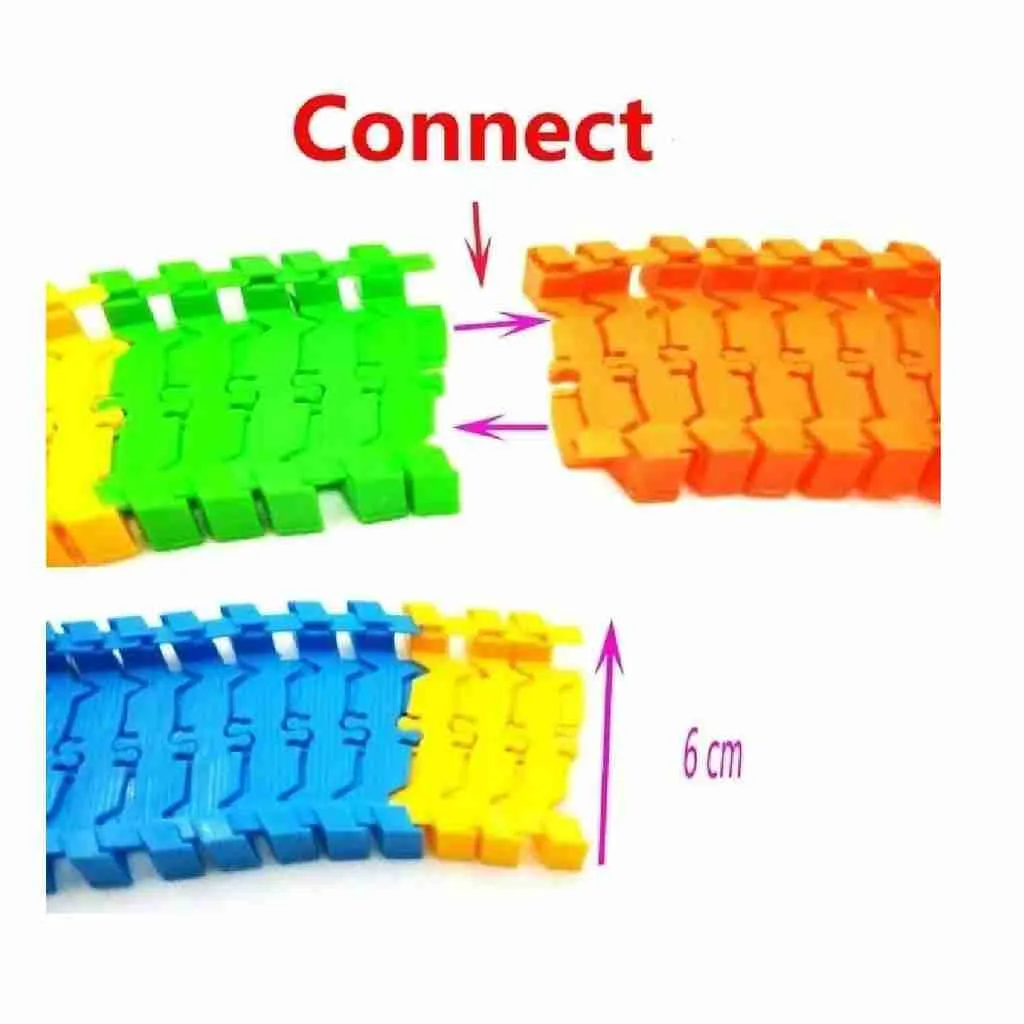 Carrinho com Pista Trilha Maluca P/ Montar Flexível - Imagem 6