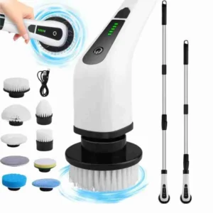 Escova De Limpeza Elétrica 360º MOP Multiuso 9 em 1 Recarregavel