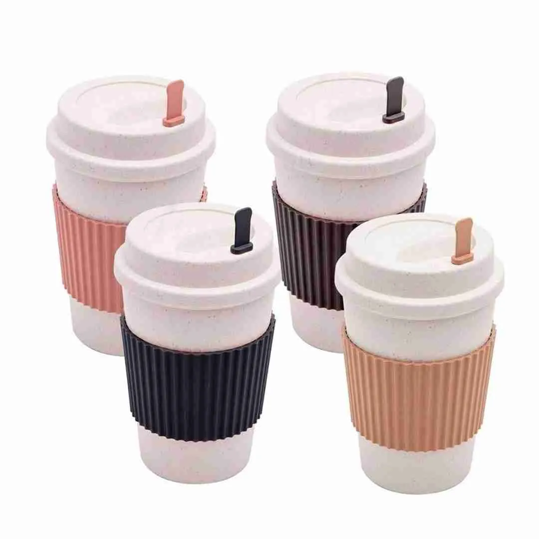 Copo Para Café em Bambu C/ Tampa e Mexedor 450ML - Imagem 3