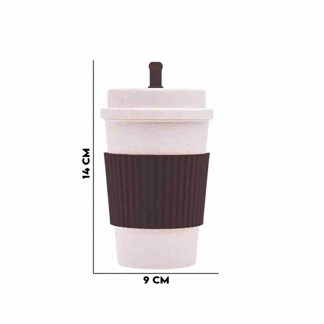 Copo Para Café em Bambu C/ Tampa e Mexedor 450ML - Imagem 6
