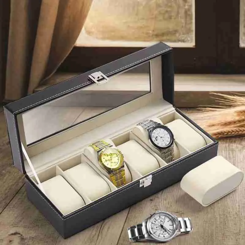 Caixa Organizadora De Relógios 6 Compartimentos - Imagem 3